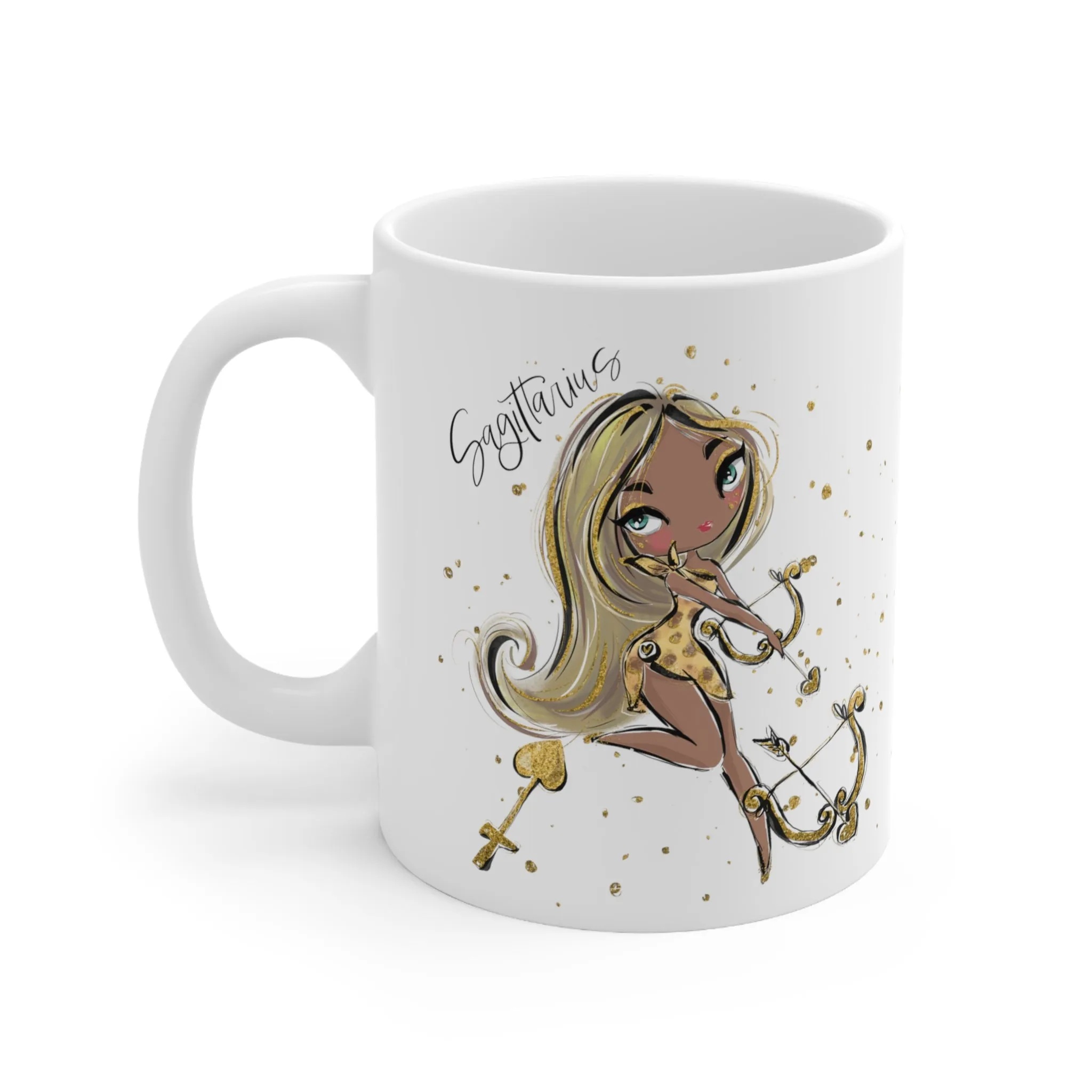 Personalised/Non Personalised Zodiac Sign, Sagittarius, Ceramic Mug 11oz