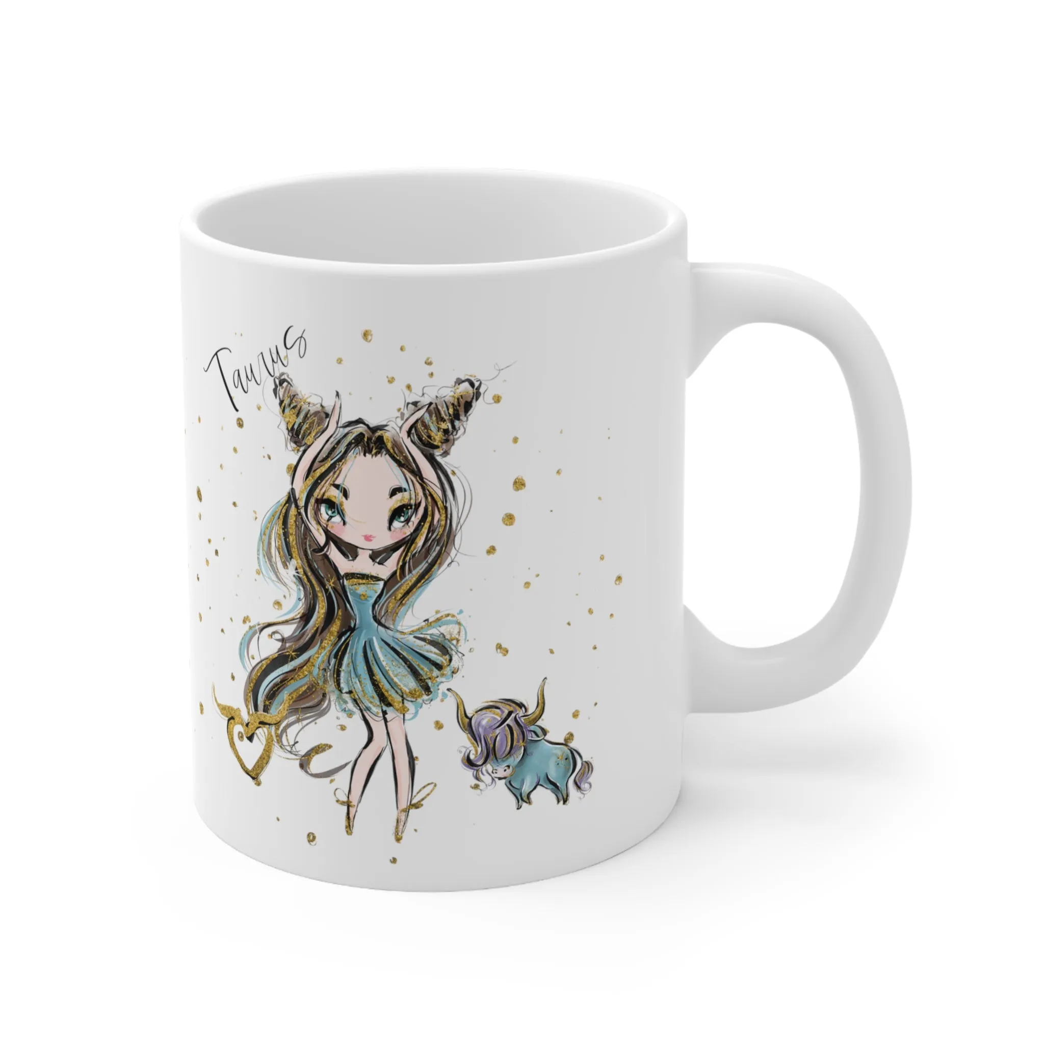 Personalised/Non Personalised Zodiac Sign, Taurus, Ceramic Mug 11oz