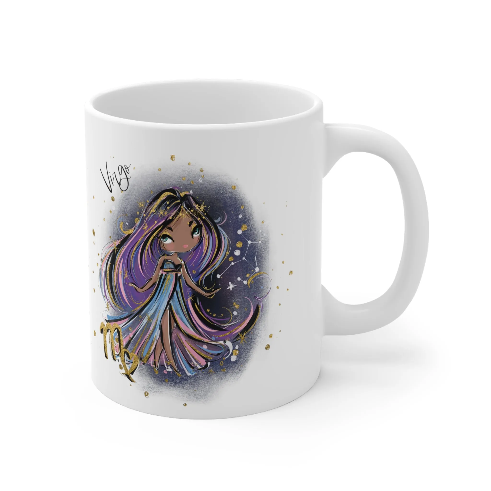 Personalised/Non Personalised Zodiac Sign, Virgo, Ceramic Mug 11oz