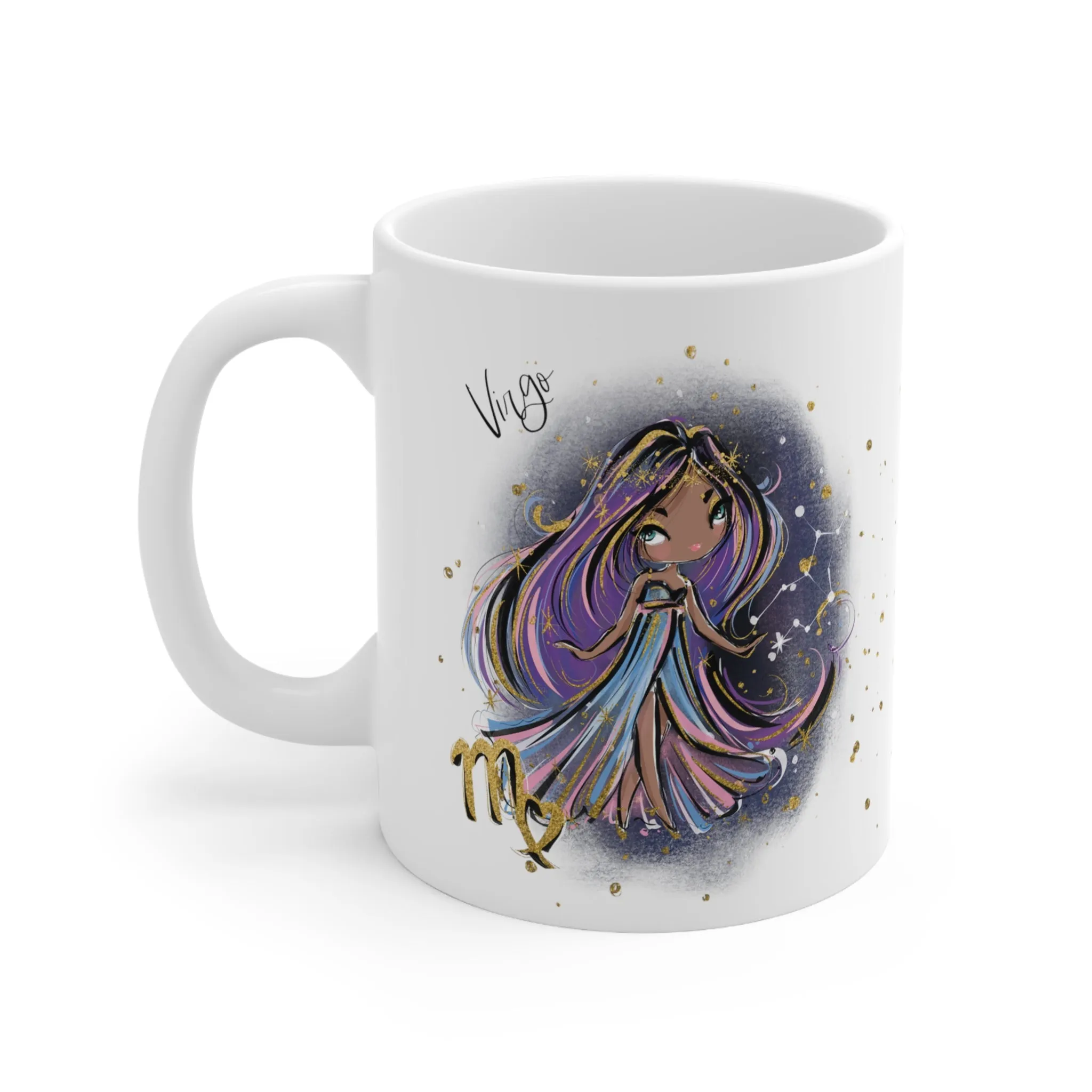 Personalised/Non Personalised Zodiac Sign, Virgo, Ceramic Mug 11oz