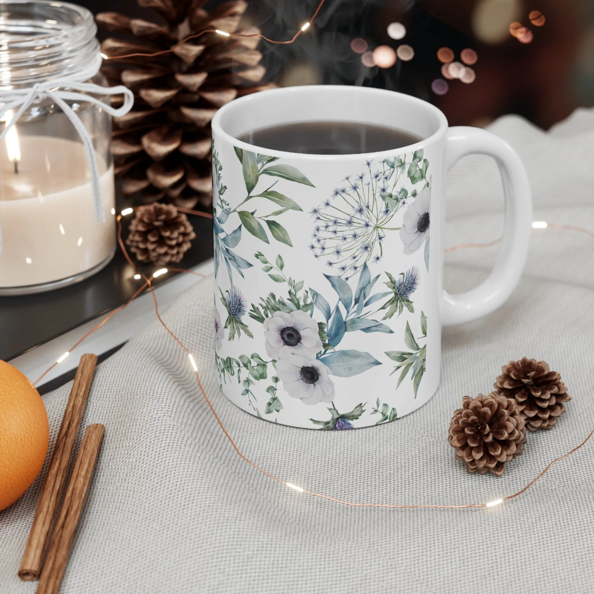 Scottish Flowers, Ceramic Mug 11oz