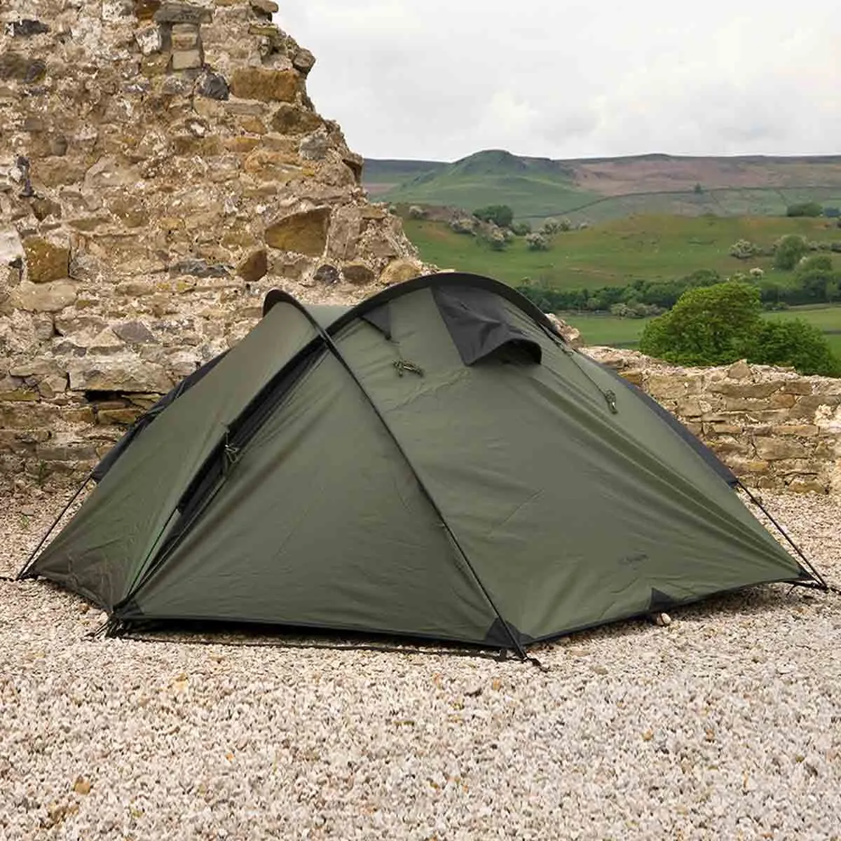 Compact Snugpak Bunker IX 3-Person Olive Tent for Camping and Outdoor Adventures