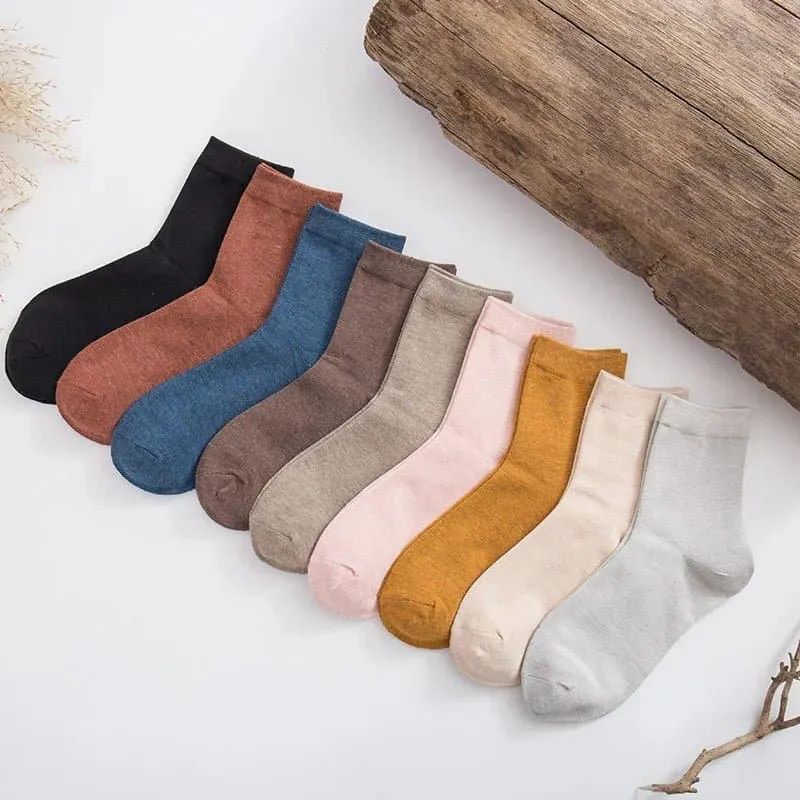 Solid Color Bamboo Socks10 Pair