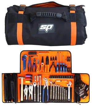 SP TOOLS Tool Kit 90 Piece Mobile Tool Roll - SP51280 (Pickup only)