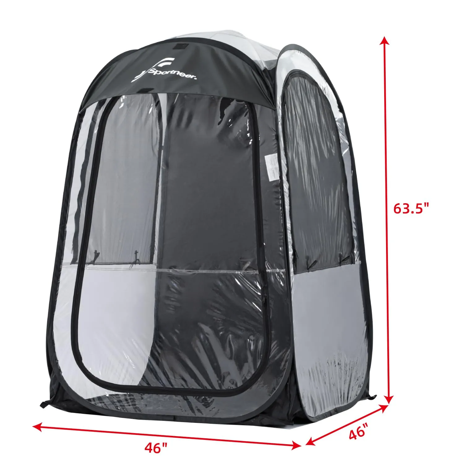 Sportneer Sports Tent, XL 1-2 Person Instant Pop Up Sports Tents - 46" x 46" x 63.5" Waterproof Sport Shelter for Outdoor Sports Events Fishing, Camping, Wathing Games