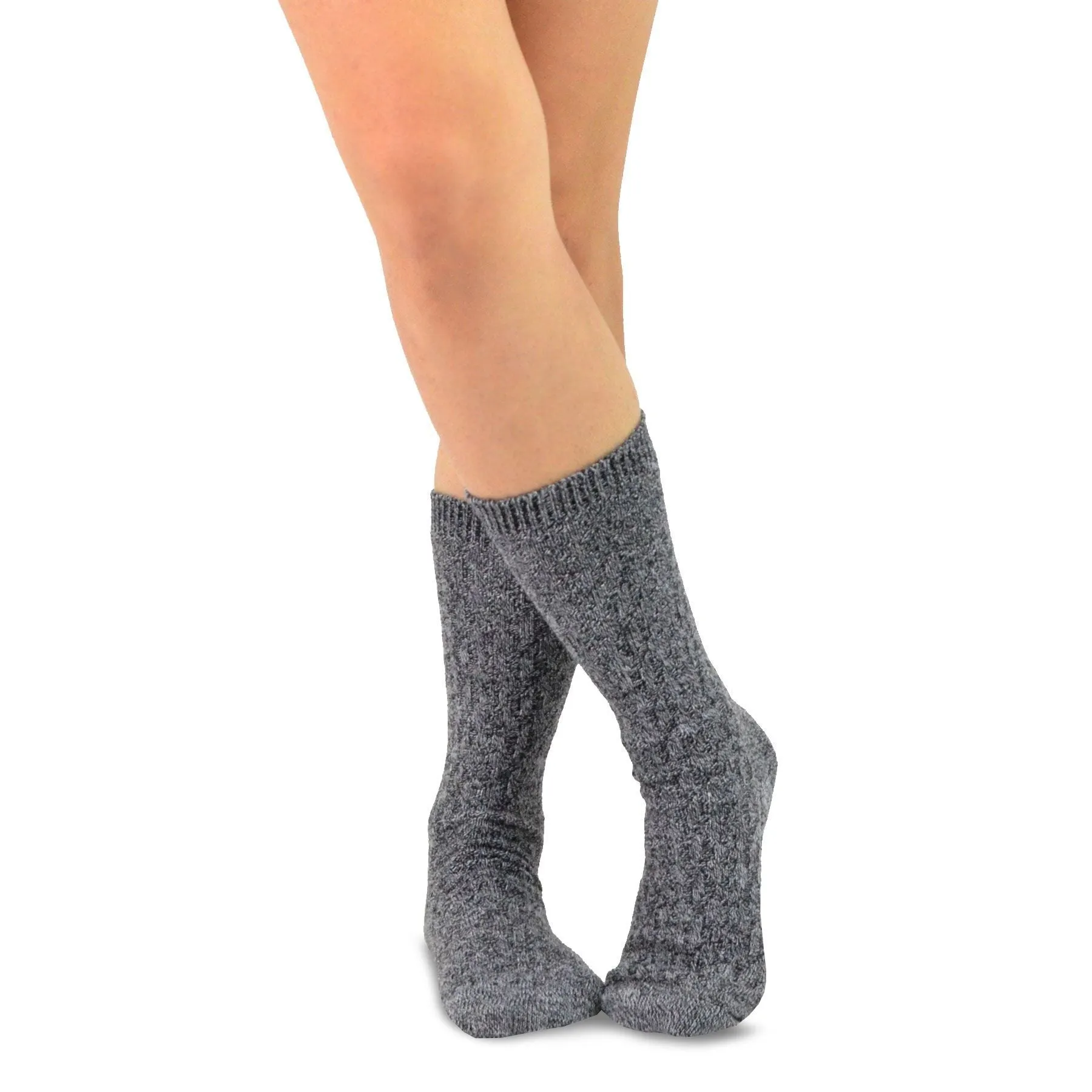 TeeHee Socks Women's Casual Polyester Crew Marled 3-Pack (11174)