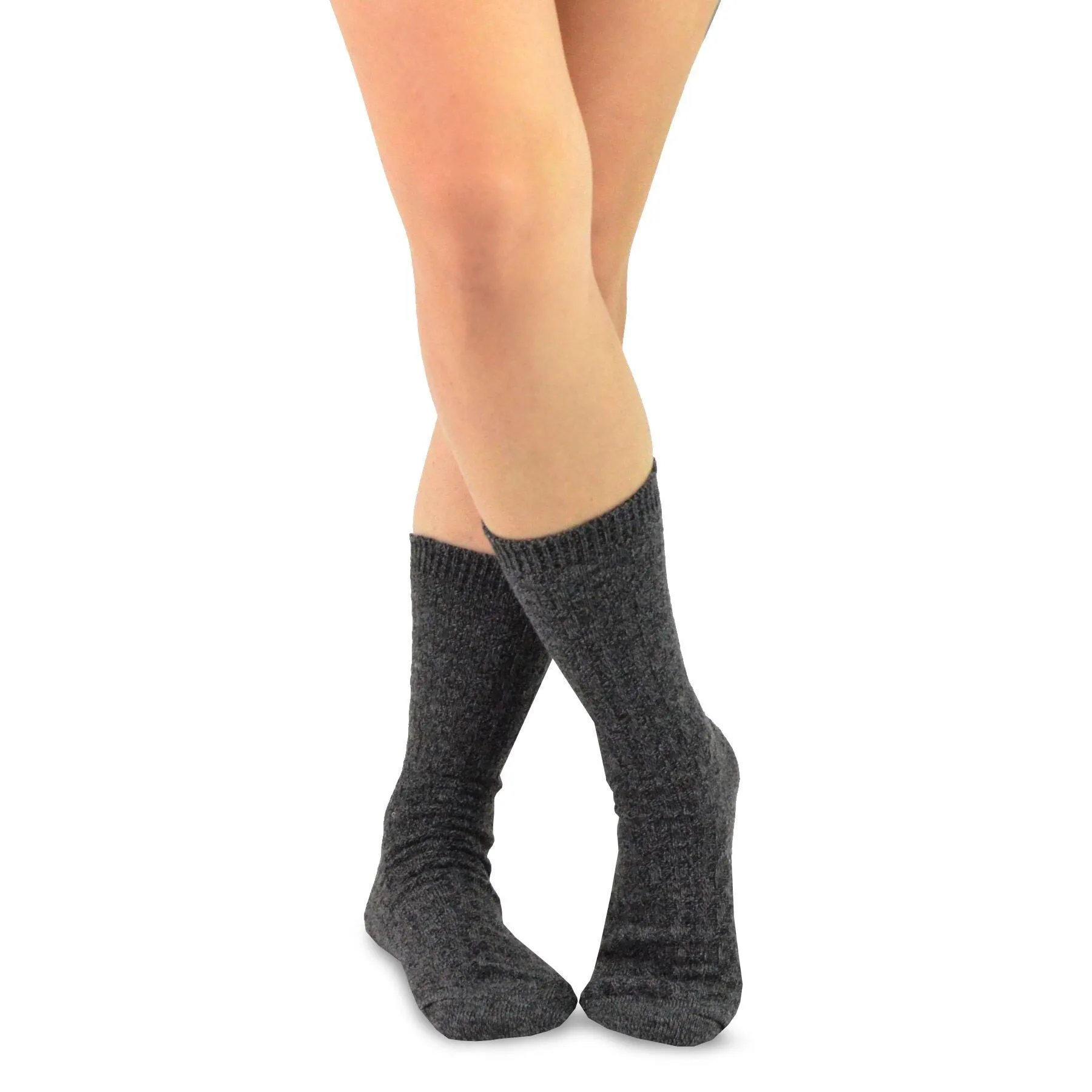 TeeHee Socks Women's Casual Polyester Crew Marled 3-Pack (11174)