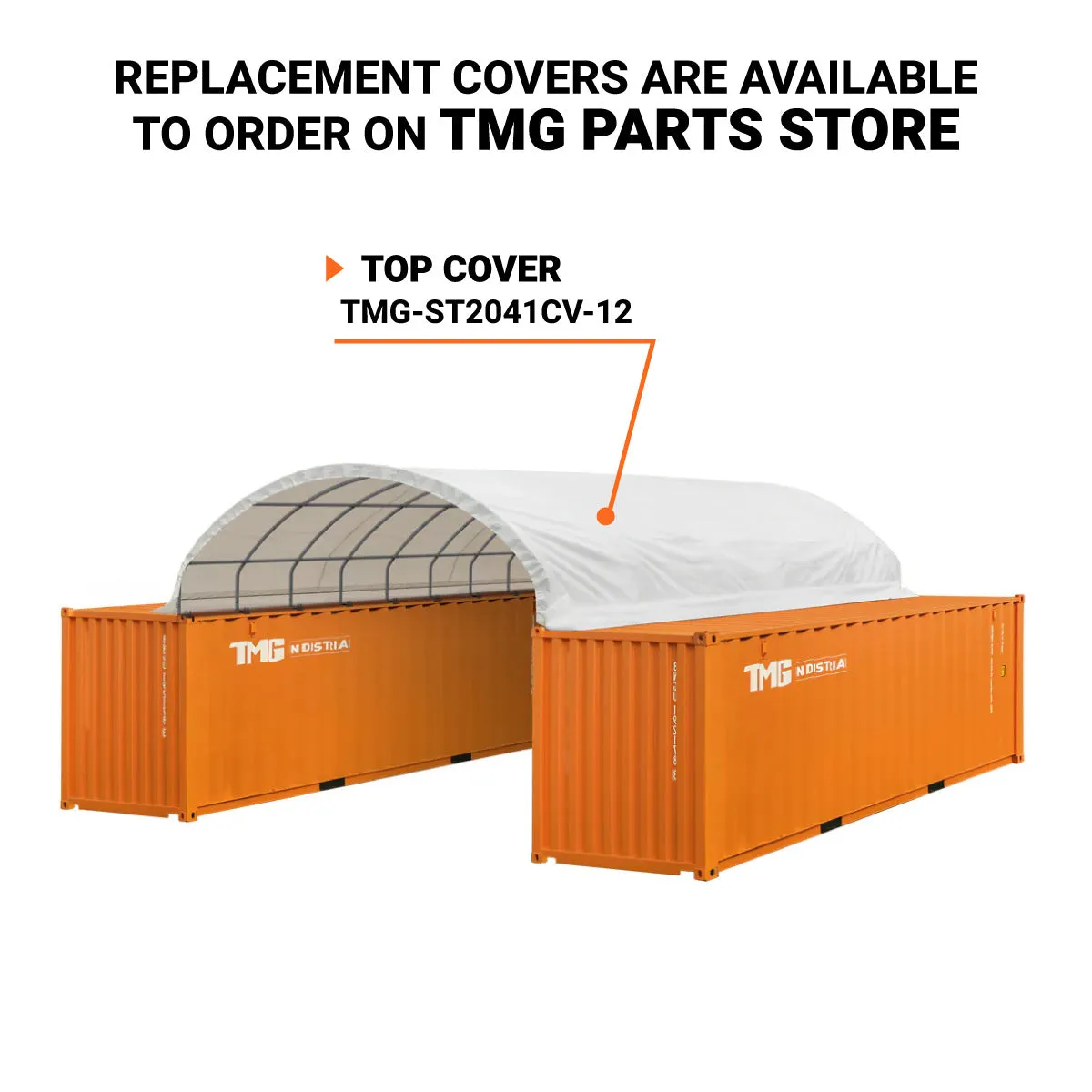 TMG Industrial 20' x 40' PVC Fabric Container Shelter, Fire Retardant, Water Resistant, UV Protected, TMG-ST2041CV(Previously ST2040C)