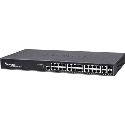 VIVOTEK AW-GEV-267A-370 24-Port VivoCam L2  Managed PoE Switch