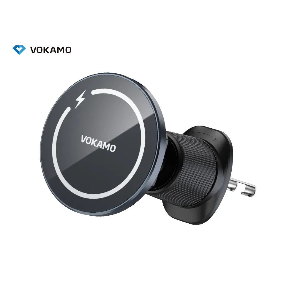 VOKAMO Magnetic Wireless Car Charger Holder 15W Fast Charger