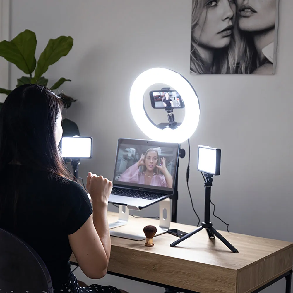 Youtube Vlogger Ring Light Mini Pearl III & 5.5" LED Crystal Air Duo Lighting Kit