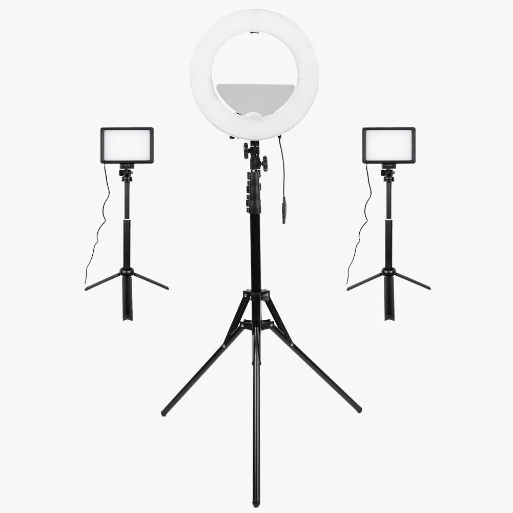 Youtube Vlogger Ring Light Mini Pearl III & 5.5" LED Crystal Air Duo Lighting Kit