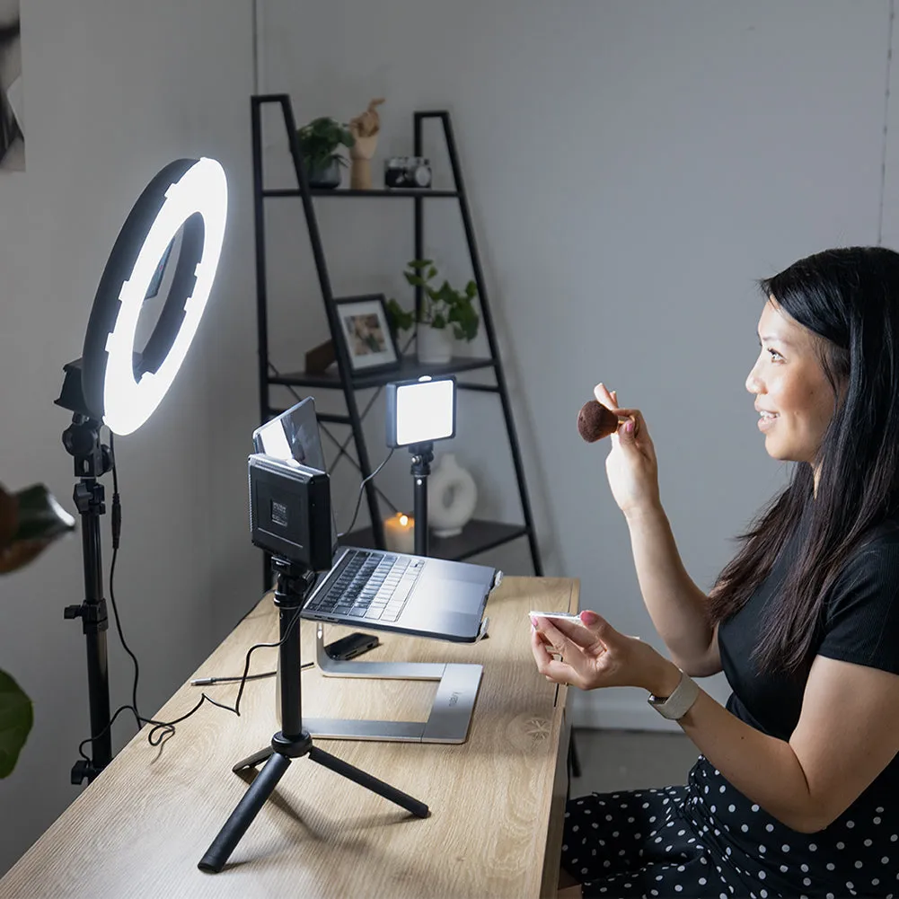 Youtube Vlogger Ring Light Mini Pearl III & 5.5" LED Crystal Air Duo Lighting Kit