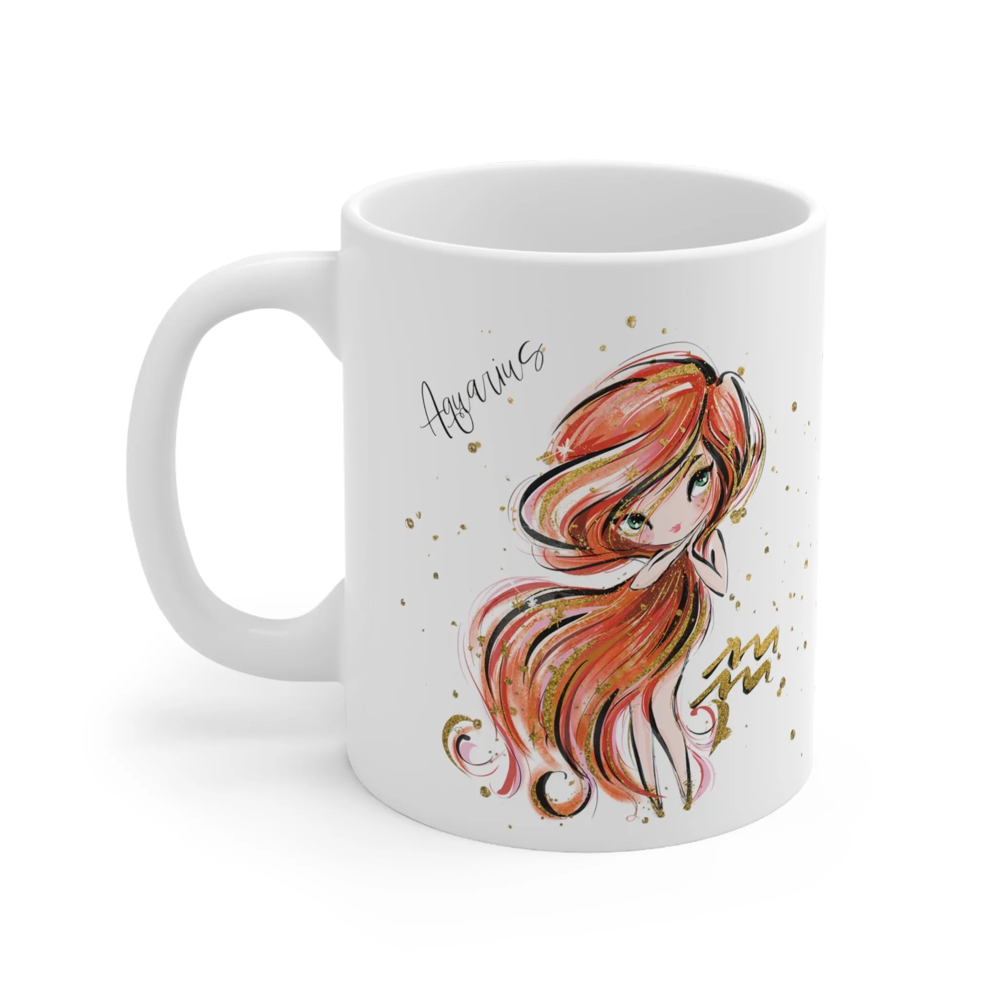 Zodiac Sign, Aquarius, Ceramic Mug 11oz - Personalised/Non Personalised