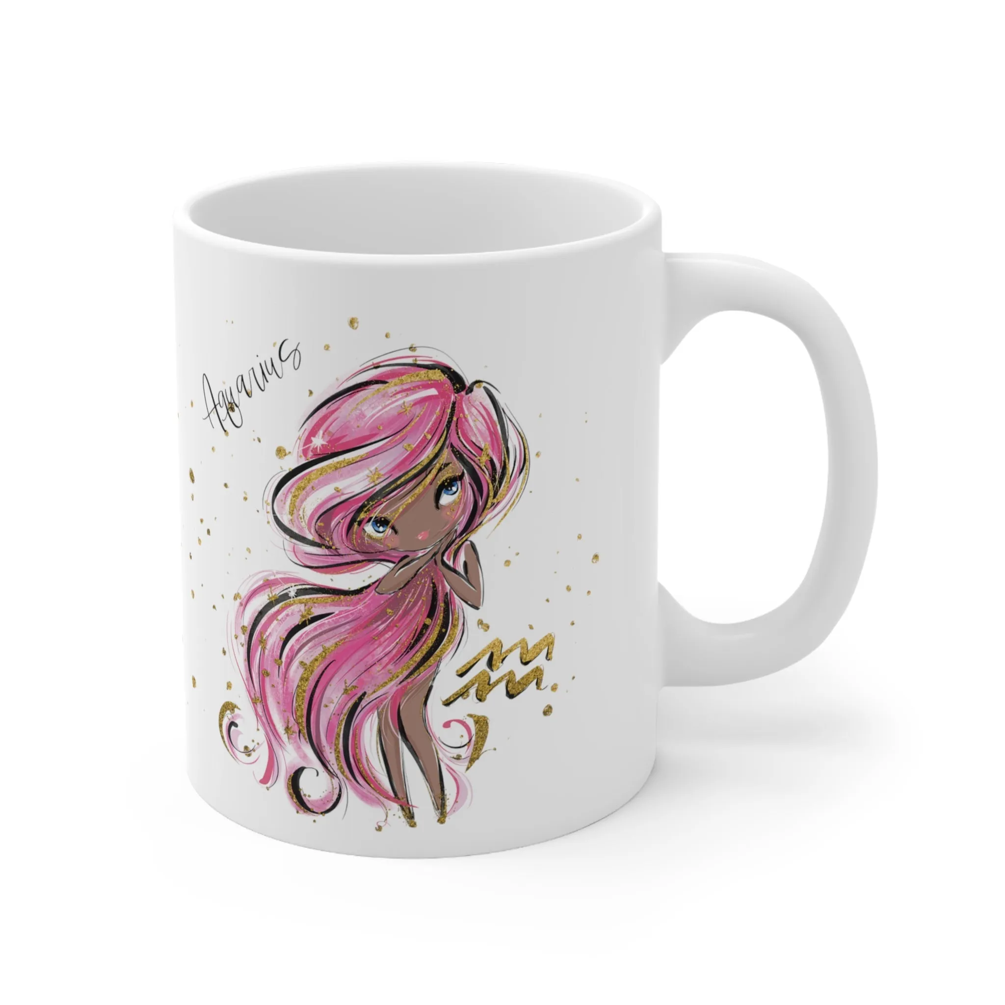 Zodiac Sign, Aquarius, Ceramic Mug 11oz - Personalised/Non Personalised