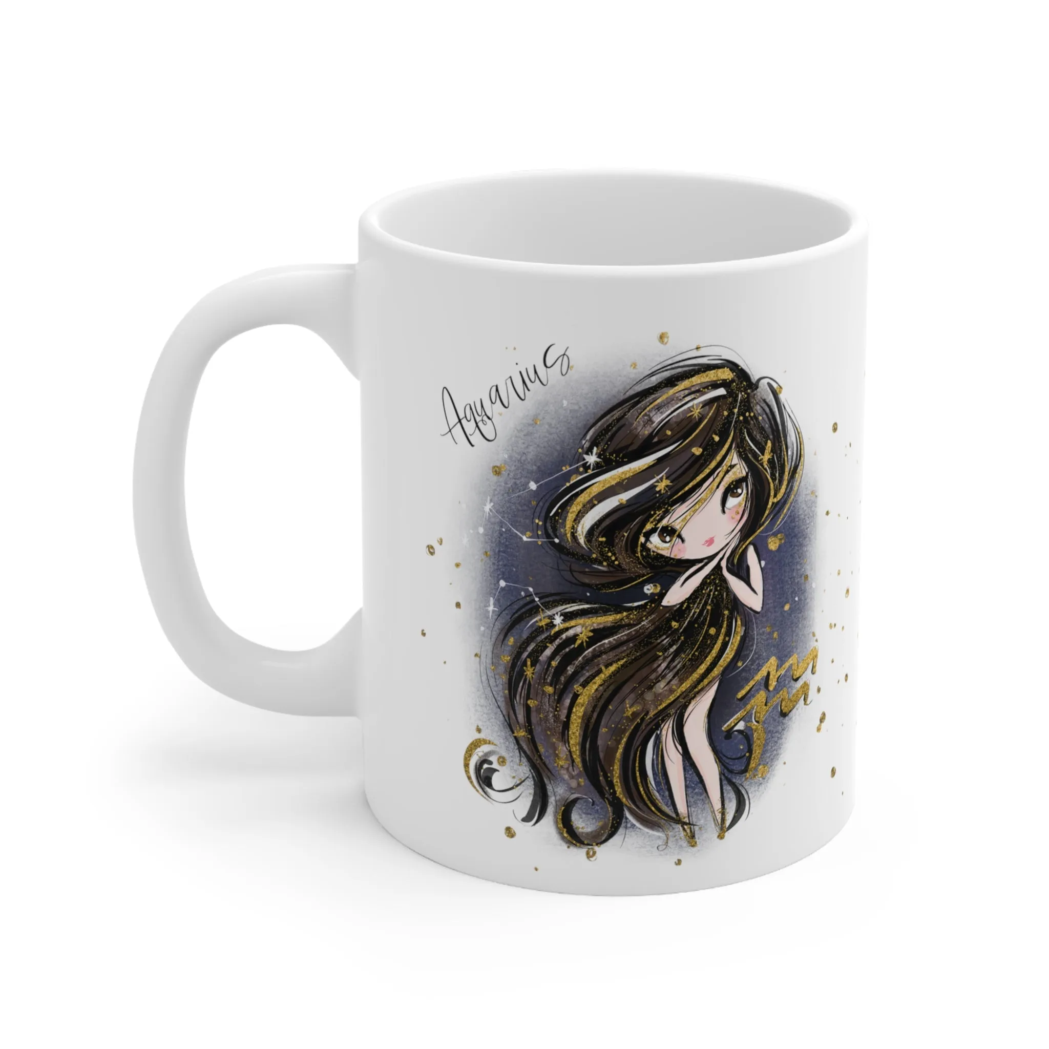 Zodiac Sign, Aquarius, Ceramic Mug 11oz - Personalised/Non Personalised