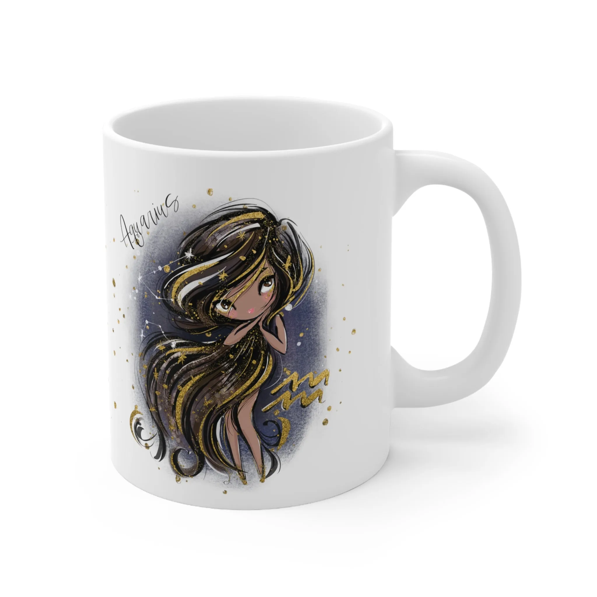 Zodiac Sign, Aquarius, Ceramic Mug 11oz - Personalised/Non Personalised