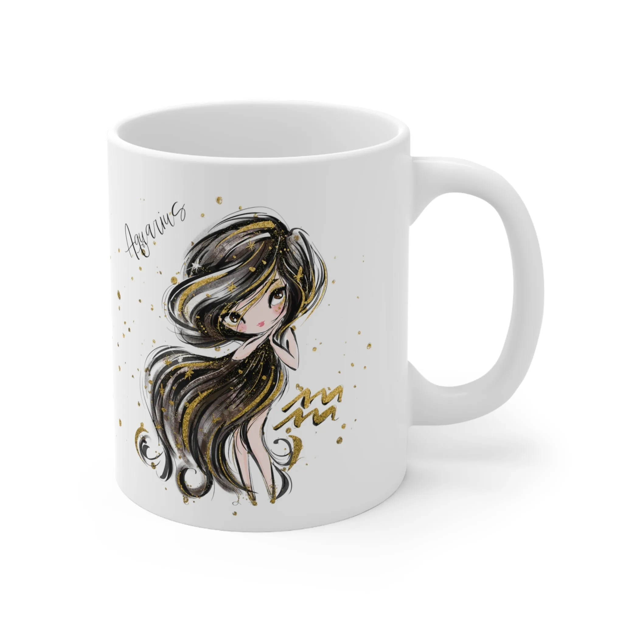 Zodiac Sign, Aquarius, Ceramic Mug 11oz - Personalised/Non Personalised