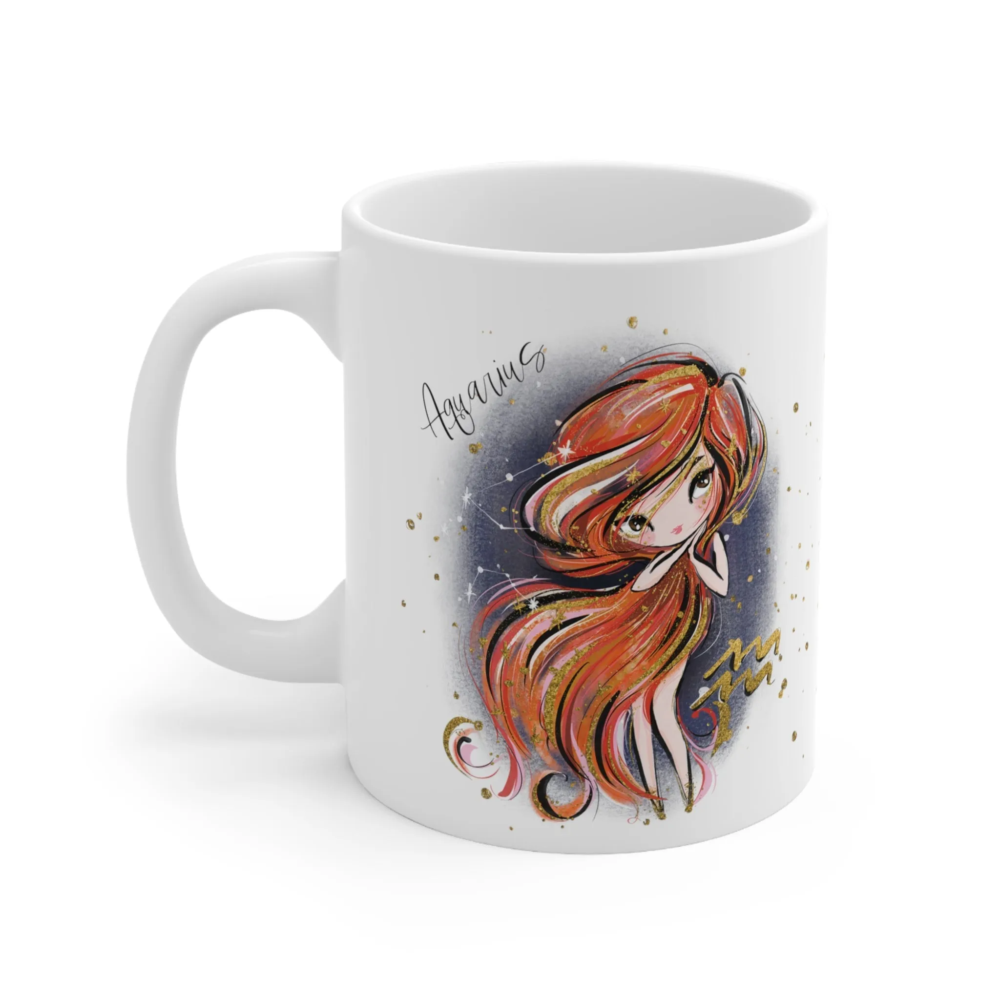 Zodiac Sign, Aquarius, Ceramic Mug 11oz - Personalised/Non Personalised