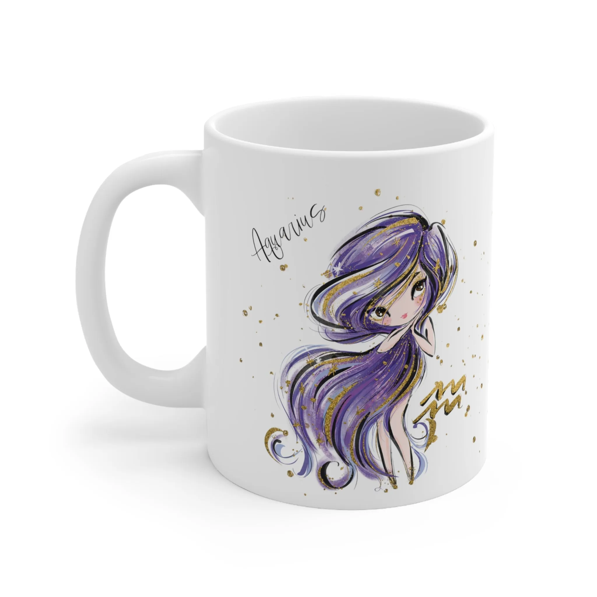 Zodiac Sign, Aquarius, Ceramic Mug 11oz - Personalised/Non Personalised