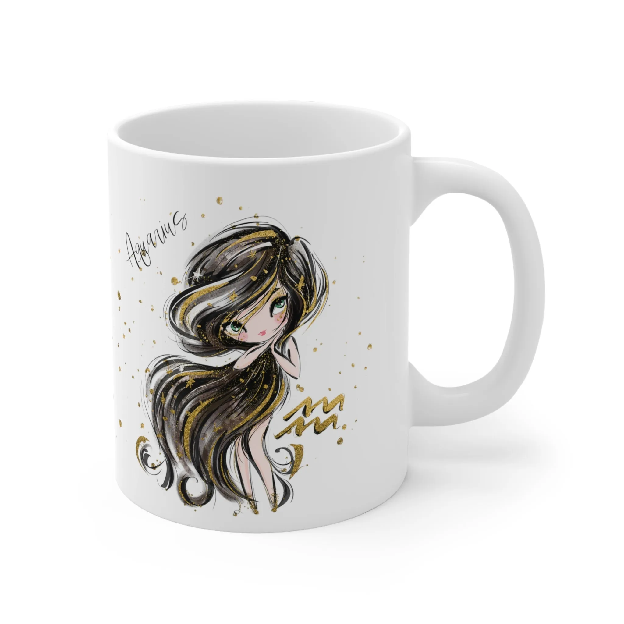 Zodiac Sign, Aquarius, Ceramic Mug 11oz - Personalised/Non Personalised