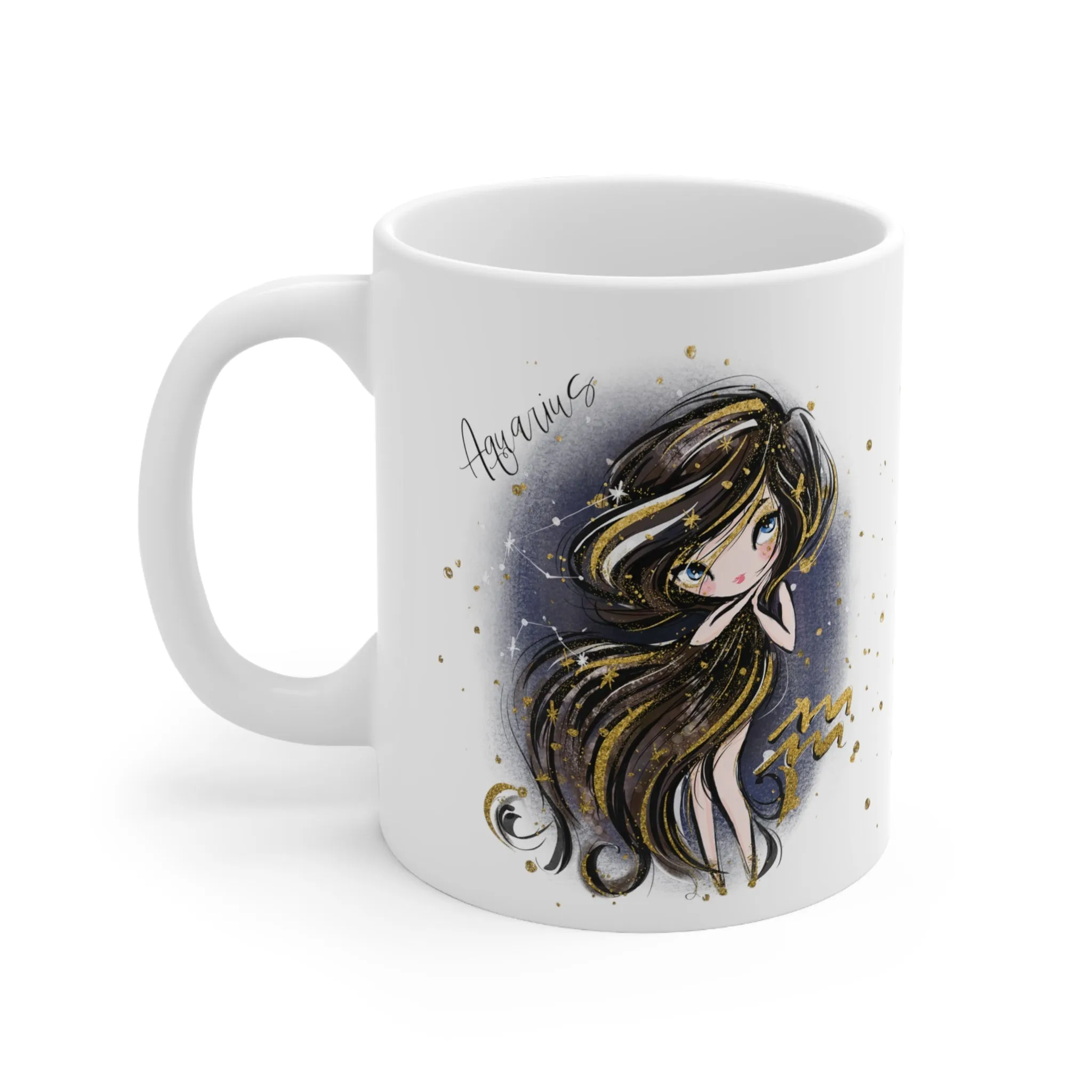 Zodiac Sign, Aquarius, Ceramic Mug 11oz - Personalised/Non Personalised