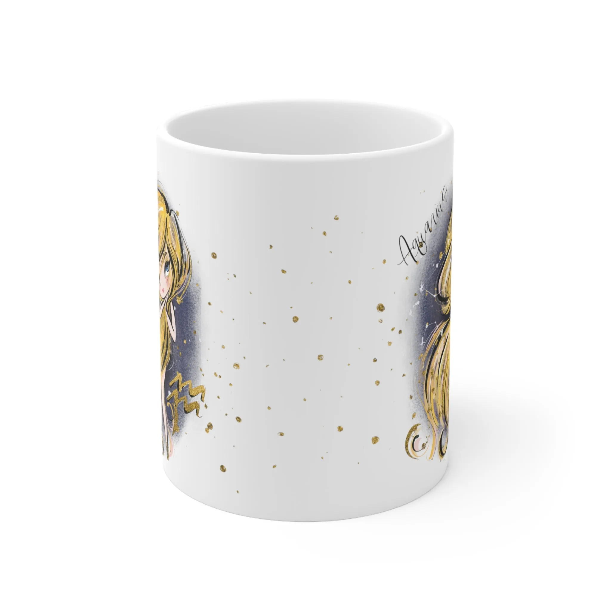 Zodiac Sign, Aquarius, Ceramic Mug 11oz - Personalised/Non Personalised